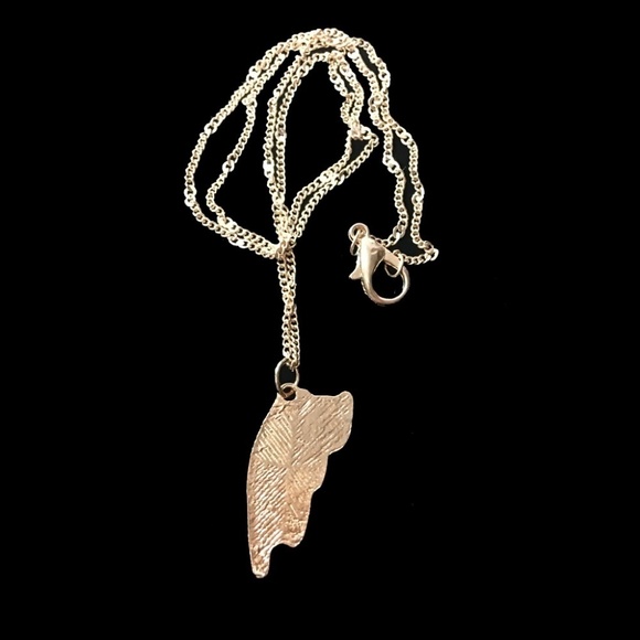 GOLD Plated Chain Calico Kitty Necklace Hand Crafted - Picture 4 of 6